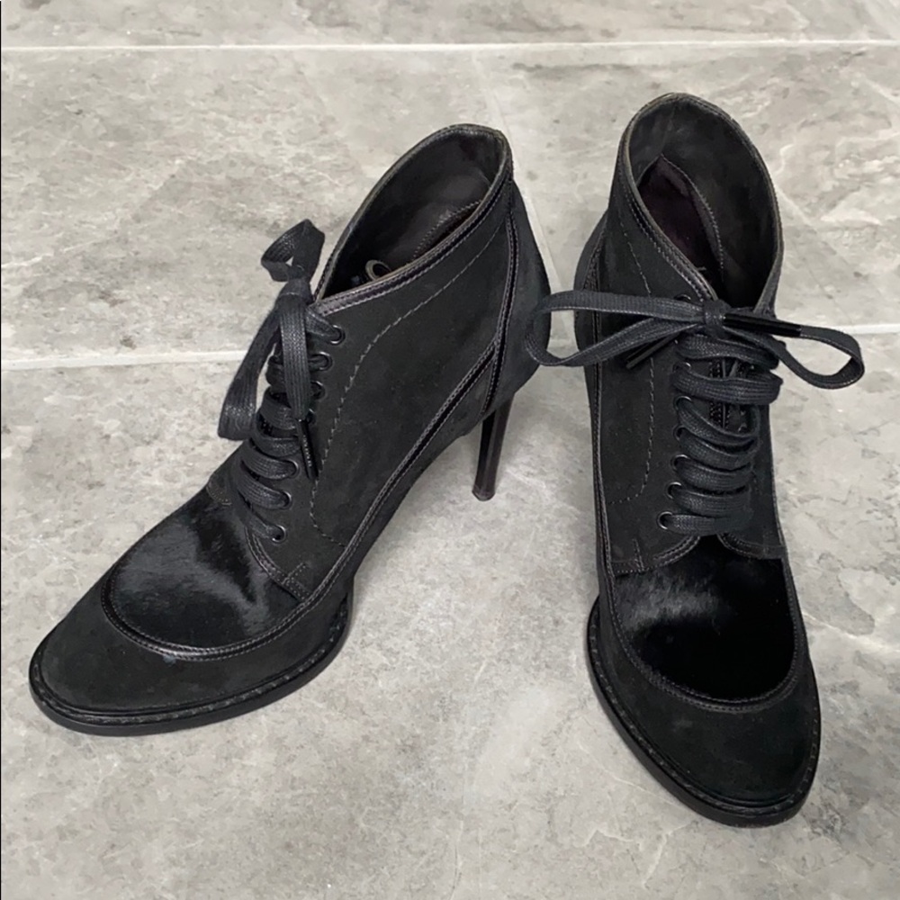 BURBERRY Prorsum Suede/fur Ankle boots